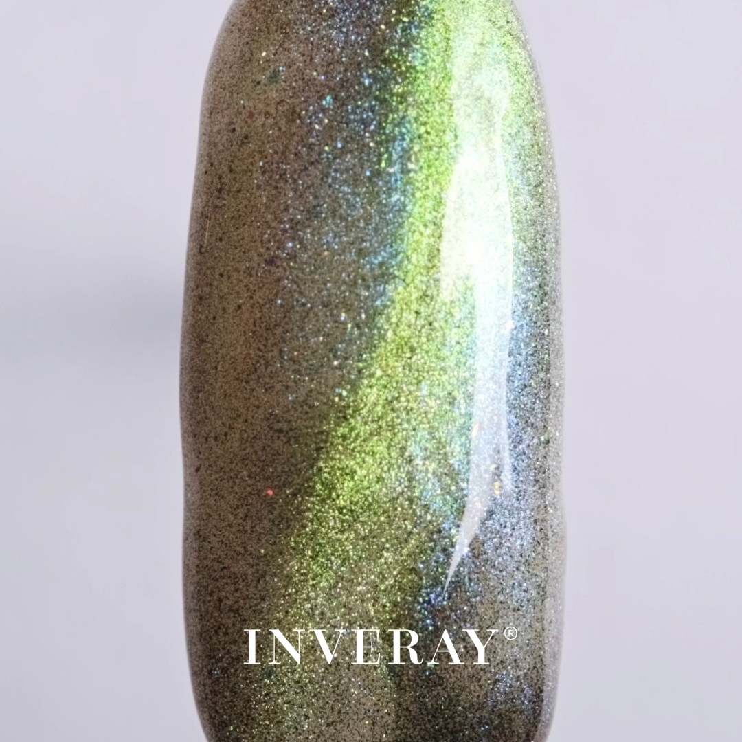 Lakier hybrydowy Inveray · Cat Eye · zielony no. 268 · MYSTIC LAGOON - obrazek 3