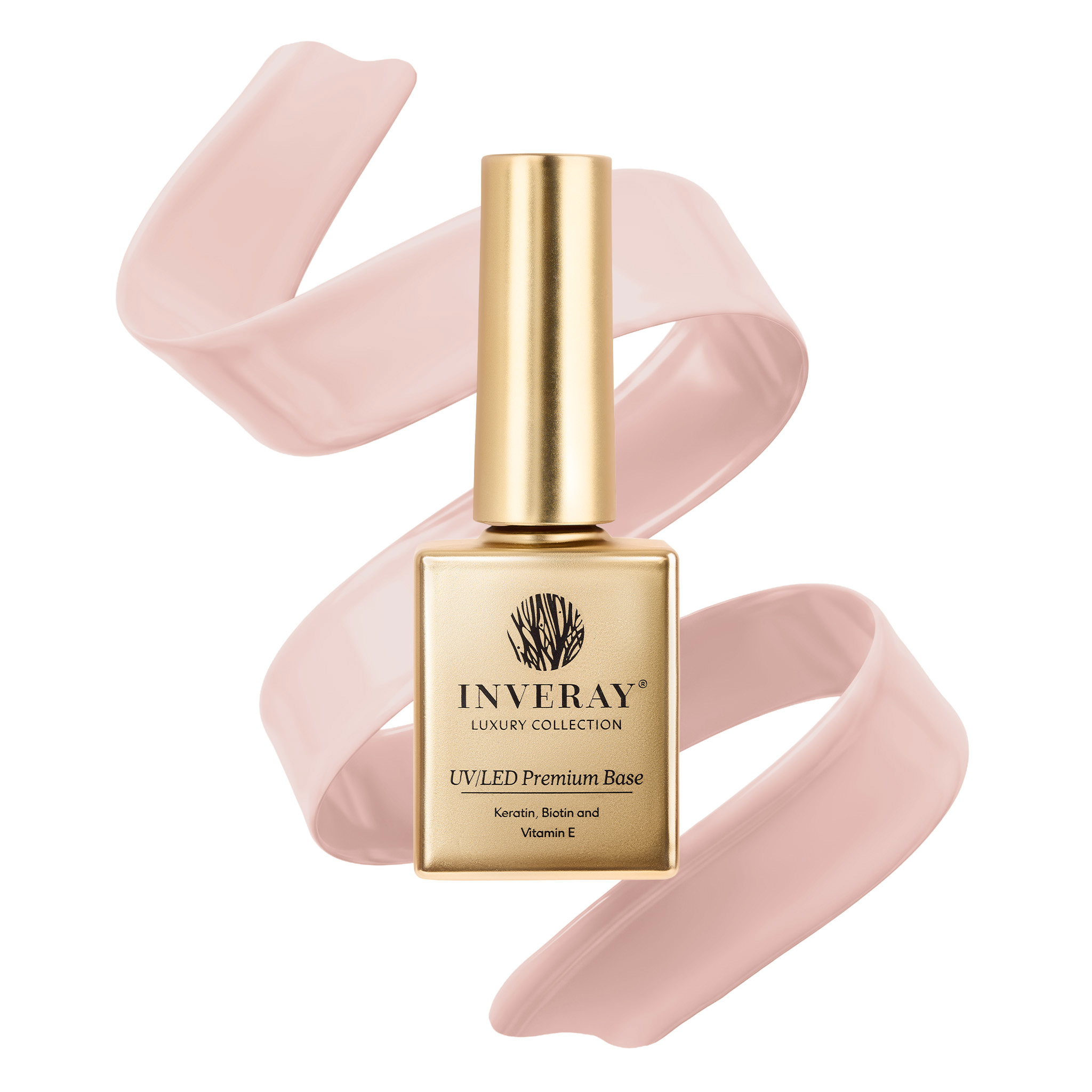 Baza hybrydowa Inveray PREMIUM RUBBER Royal Nude – naturalny beżowo-różowy nude – główny widok produktu