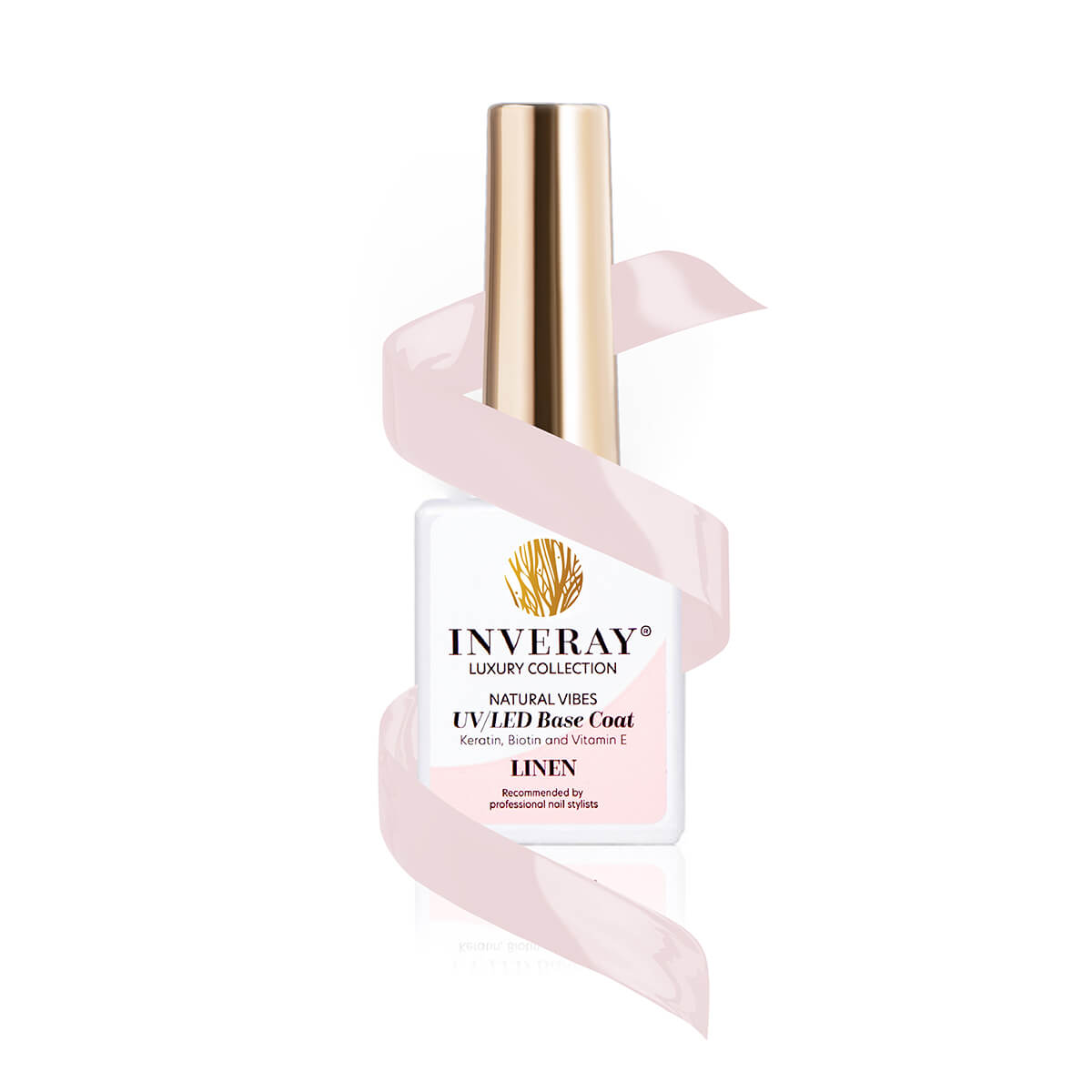 Buteleczka bazy hybrydowej Natural Vibes LINEN o pojemności 10 ml - główny widok produktu