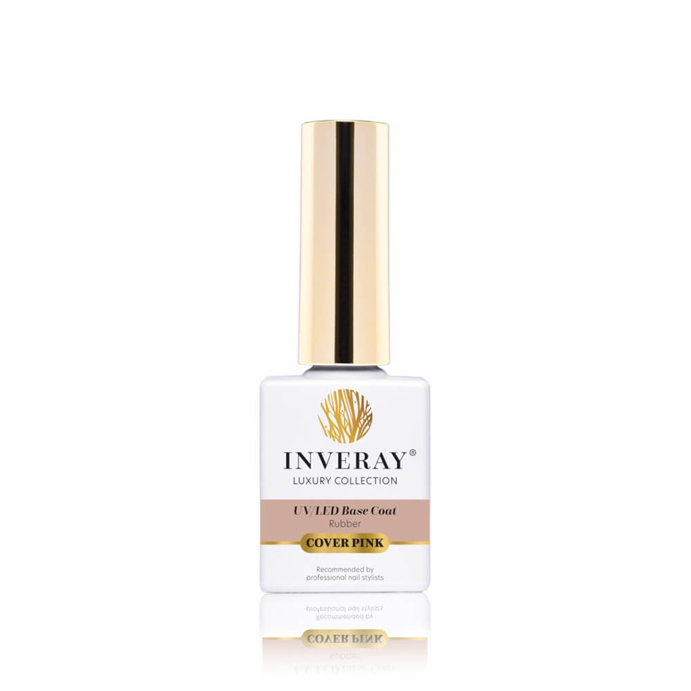 Buteleczka bazy hybrydowej RUBBER Cover Pink o pojemności 10 ml - główny widok produktu