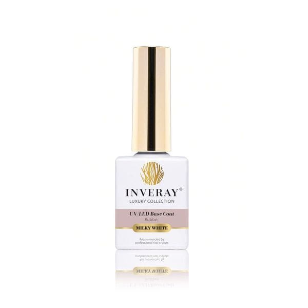 Buteleczka bazy hybrydowej RUBBER Milky White o pojemności 10 ml - główny widok produktu