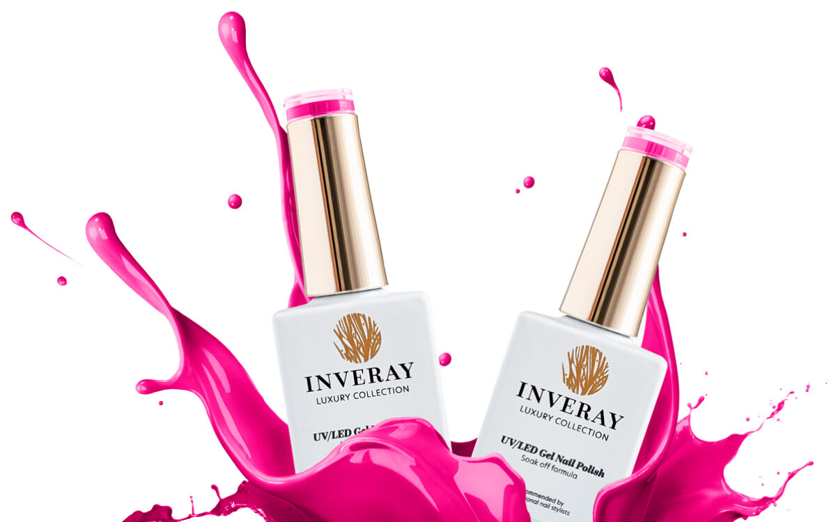 Modne różowe paznokcie, neonowe wzory 2024