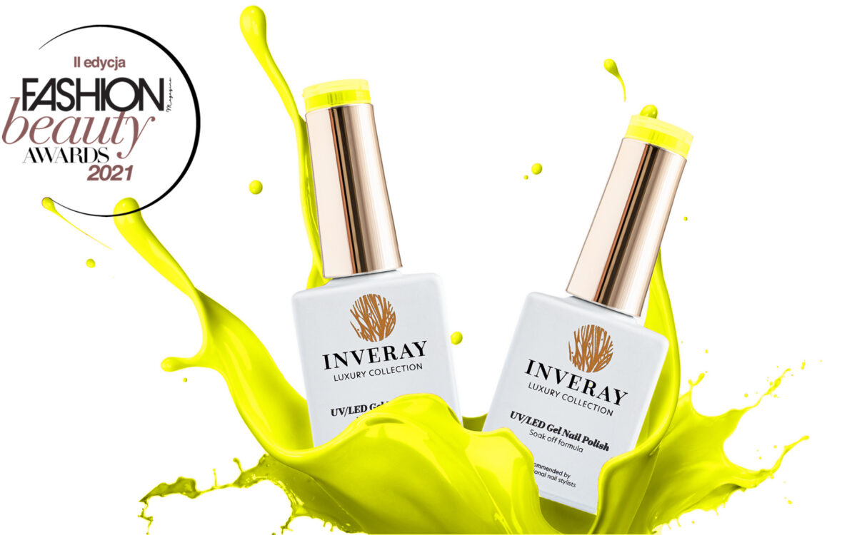 Neonowe żółte paznokcie lakierem hybrydowym