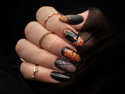 paznokcie na halloween, manicure