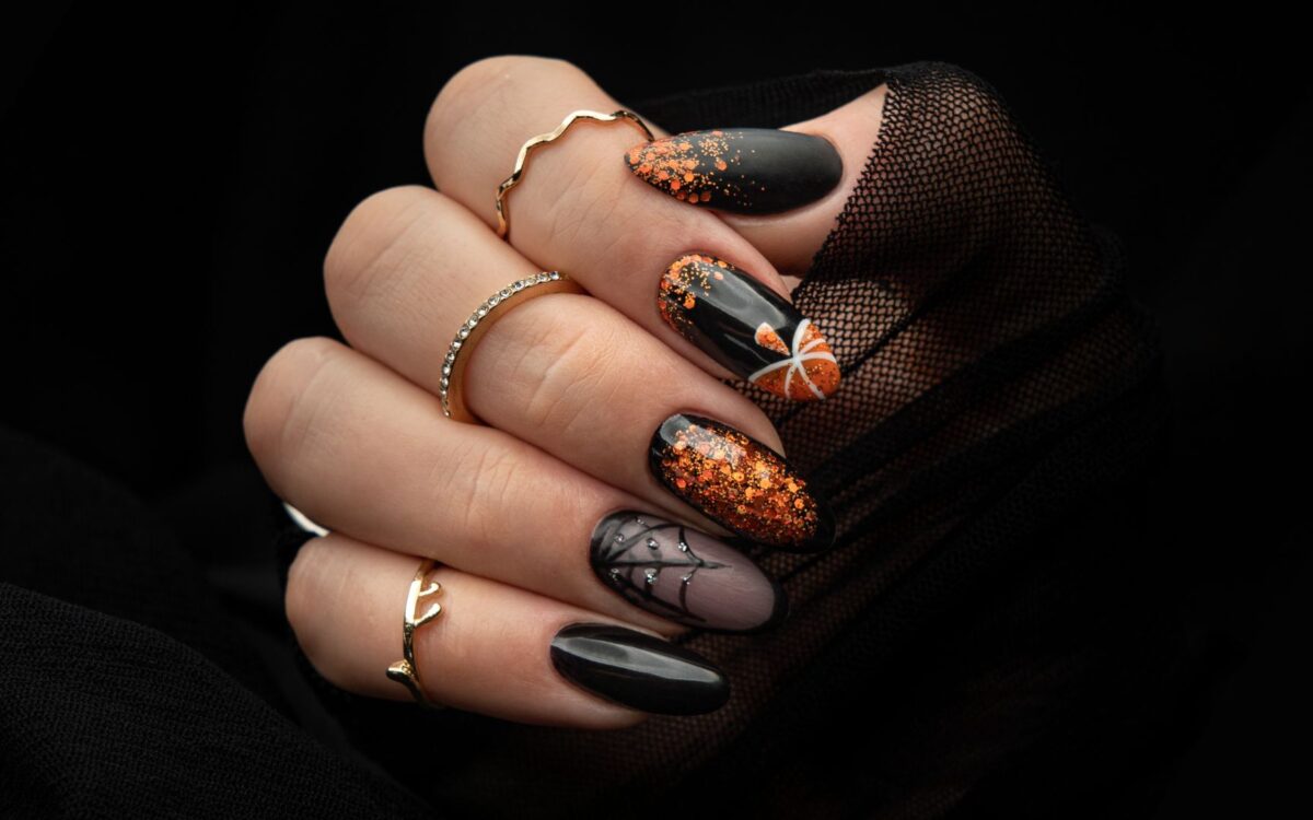 paznokcie na halloween, manicure