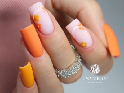 pomarańczowy i żółty manicure hybrydowy – wiosenne stylizacje paznokci