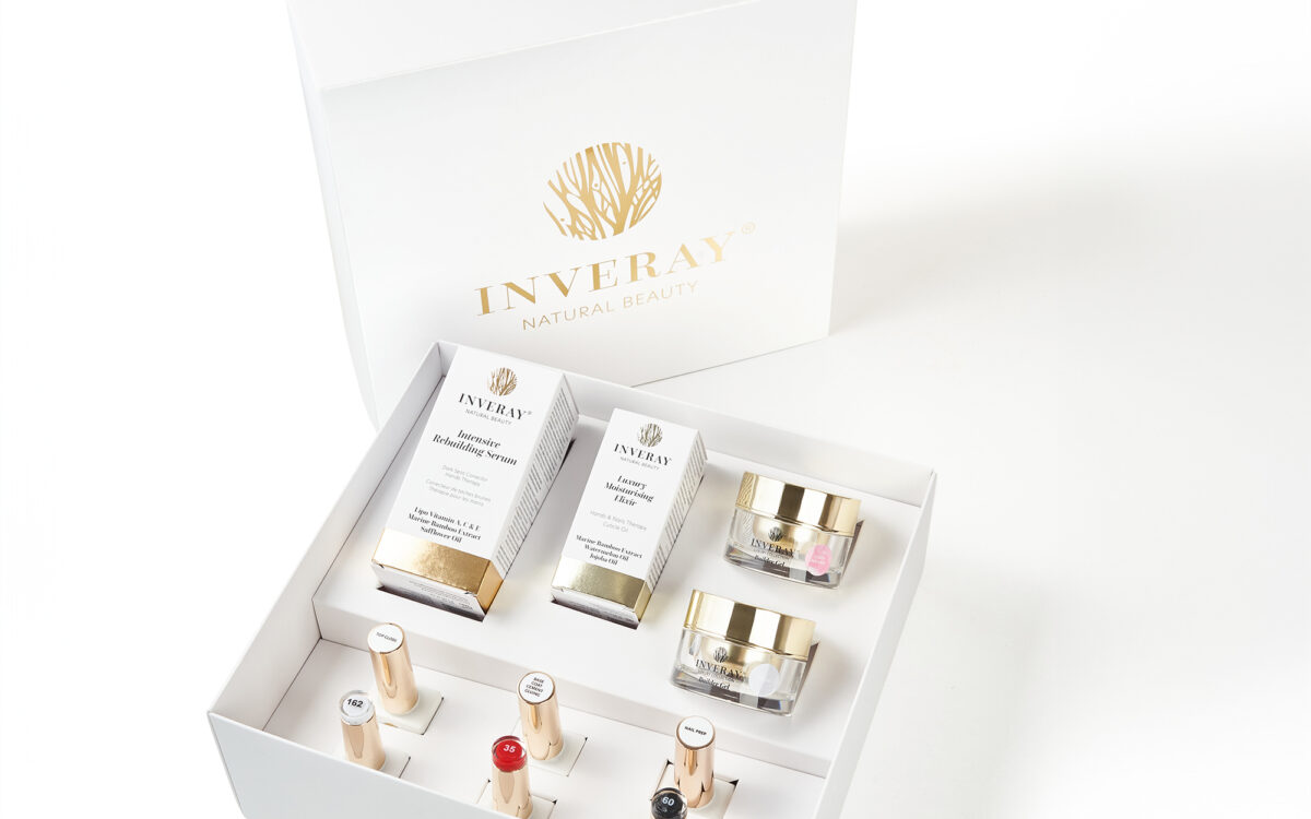 Zestaw startowy do manicure hybrydowego marki Inveray - flakon lakieru + akcesoria