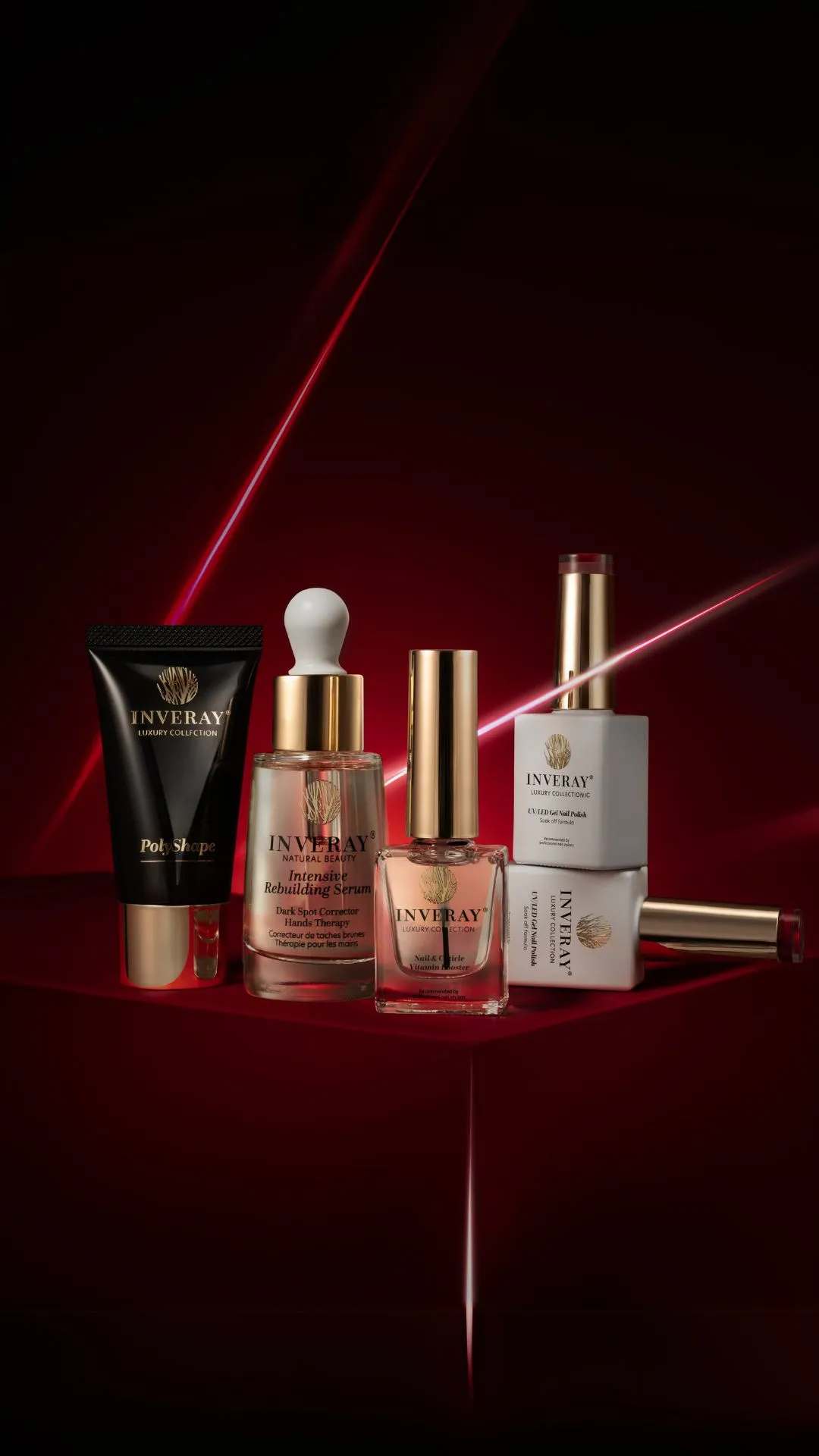 Produkty do manicure Inveray - bazy, topy, akrylożel i serum