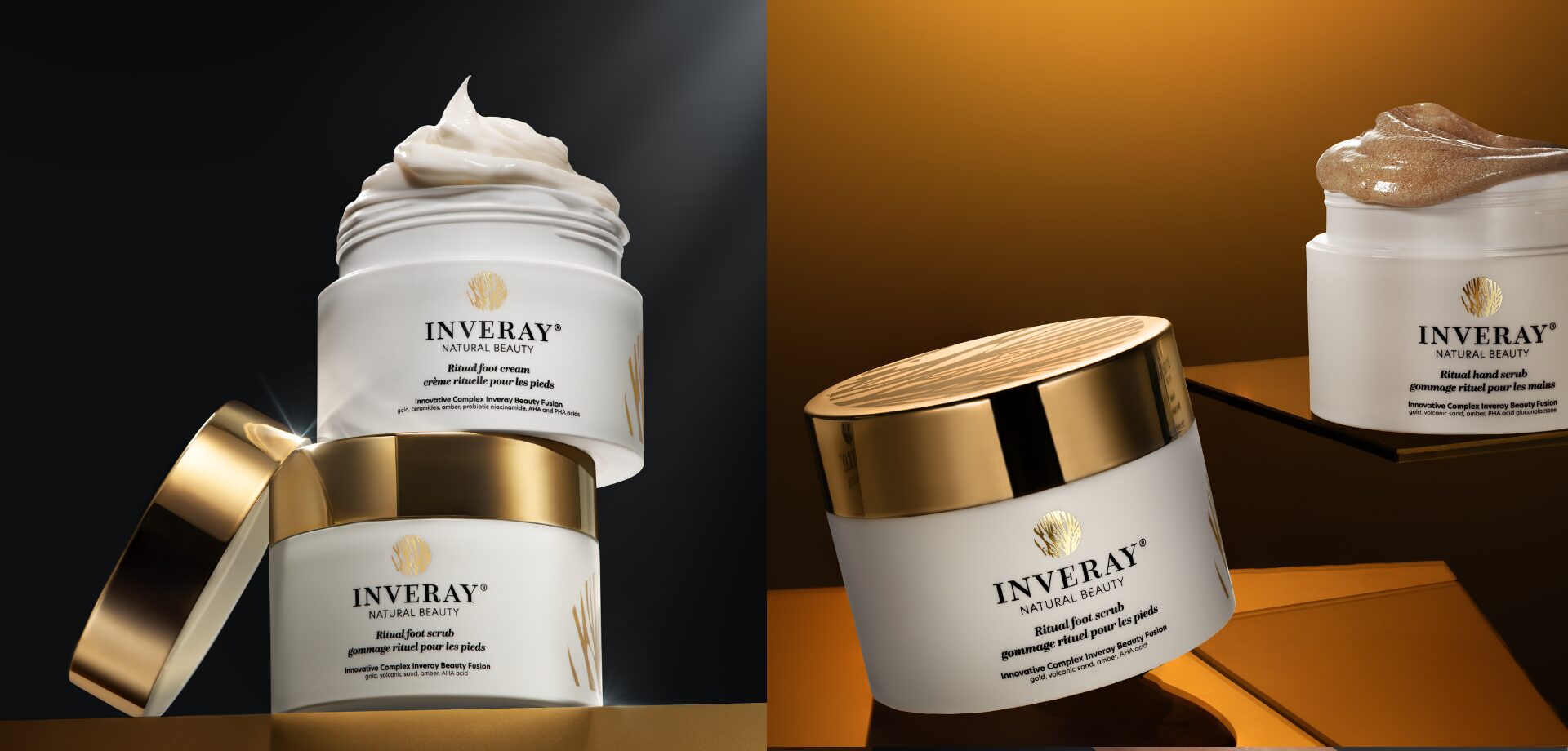 Zestaw pielęgnacyjny Inveray SPA Pedicure – krem i peeling do stóp w pudełku prezentowym.