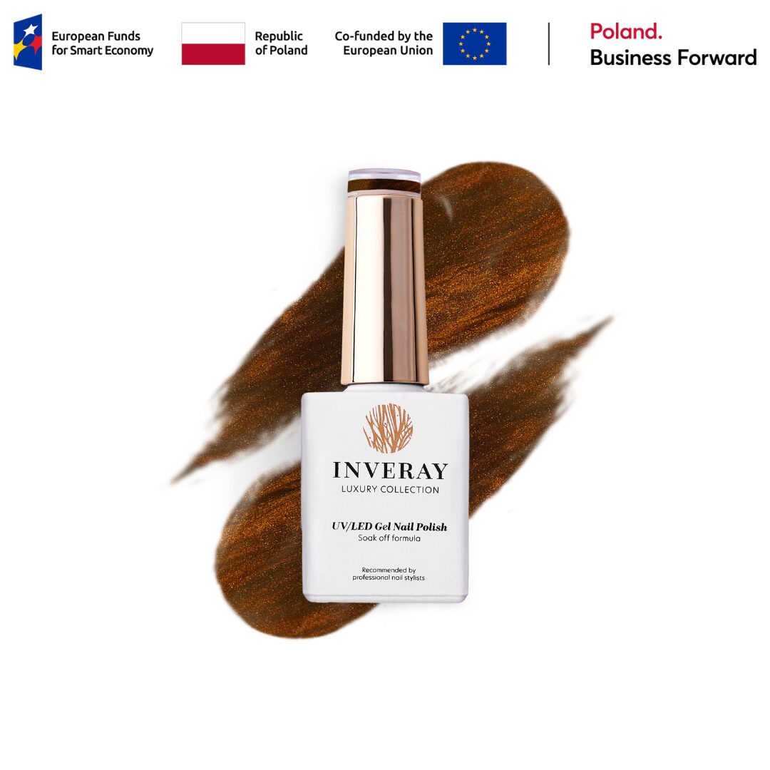 Lakier hybrydowy Inveray No. 271 – w odcieniu bursztynowym – główny widok produktu