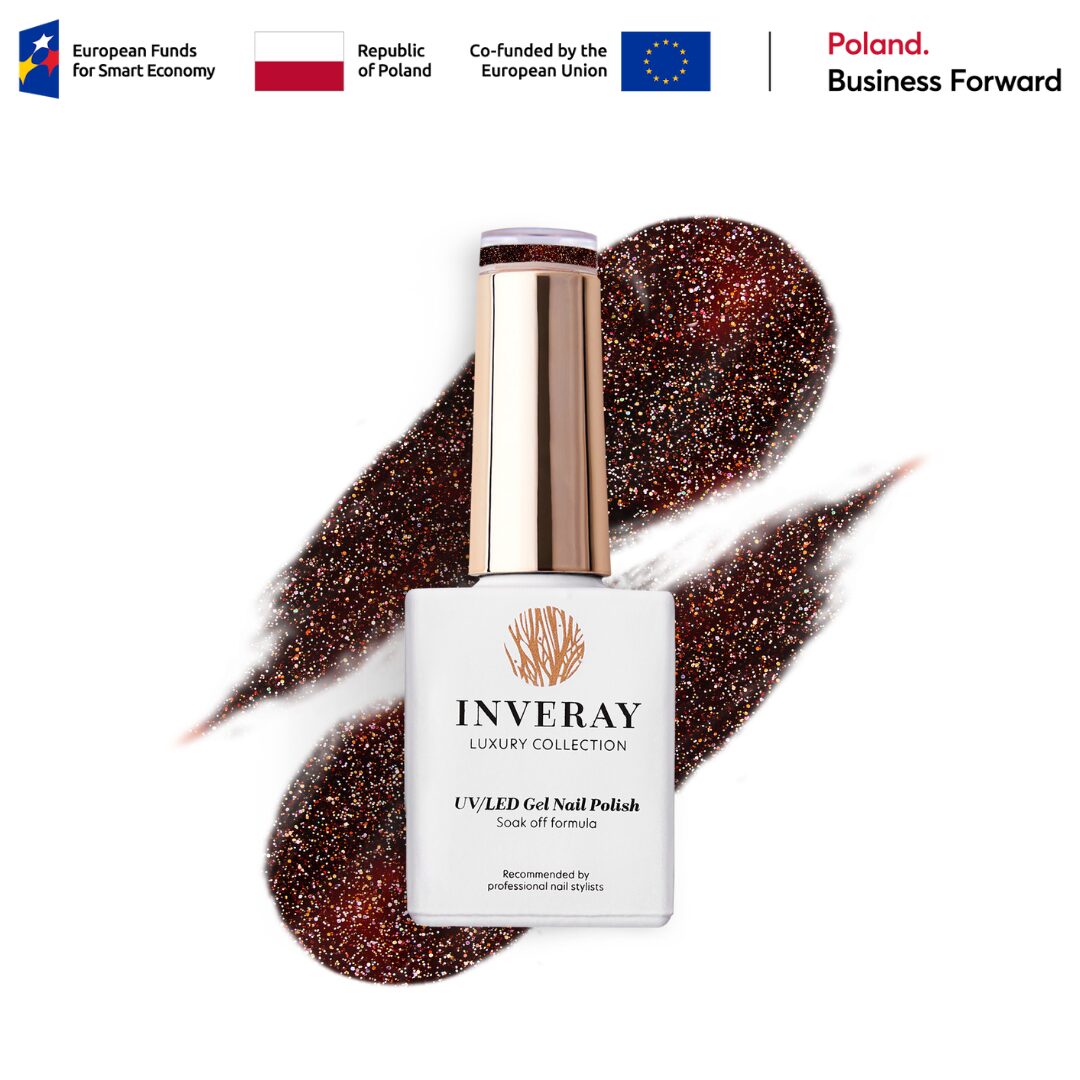 Lakier hybrydowy No 283 – w odcieniu brązu z drobinkami – główny widok produktu