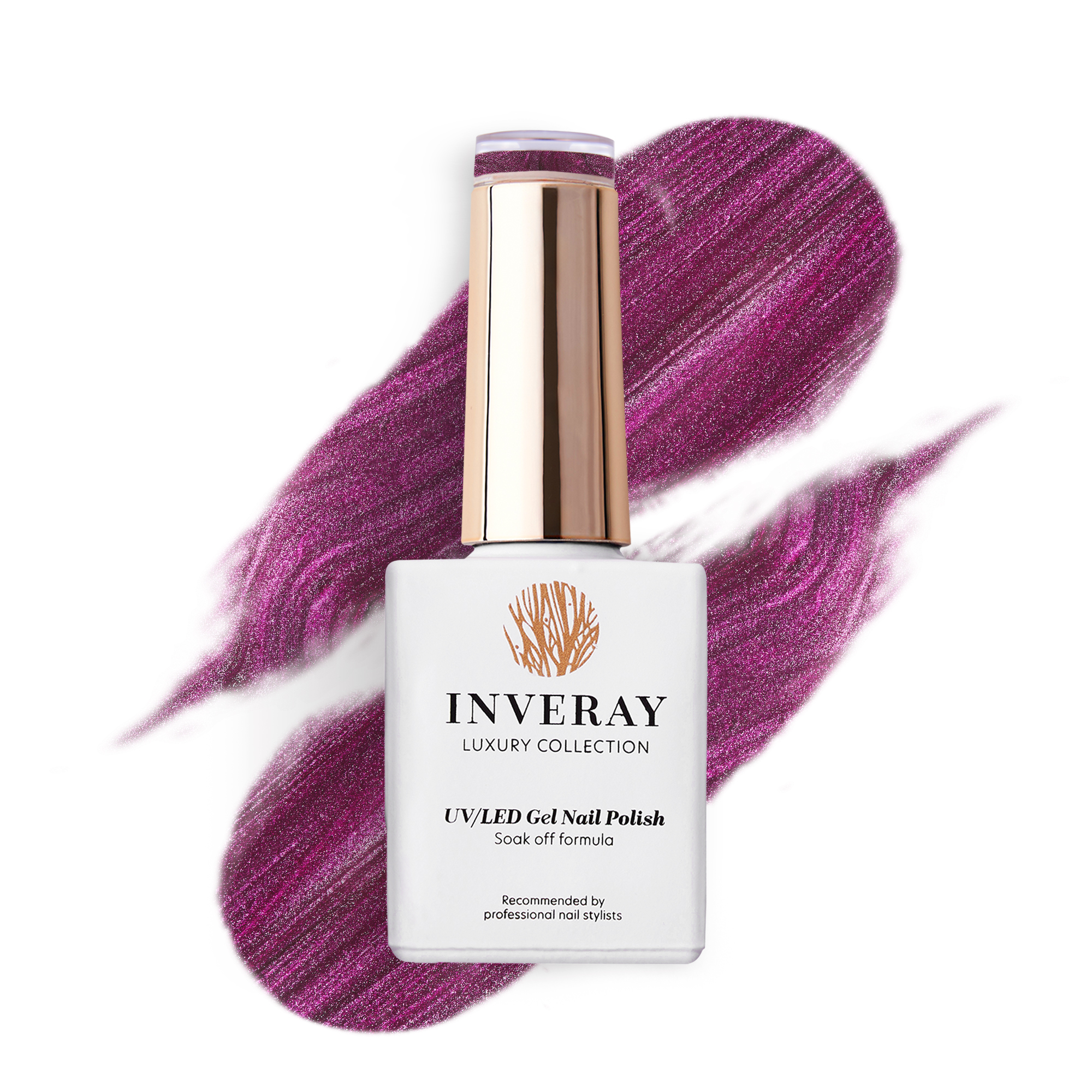 Lakier hybrydowy No 315 – koreański cat eye w odcieniu głębokiego burgundu – główny widok produktu