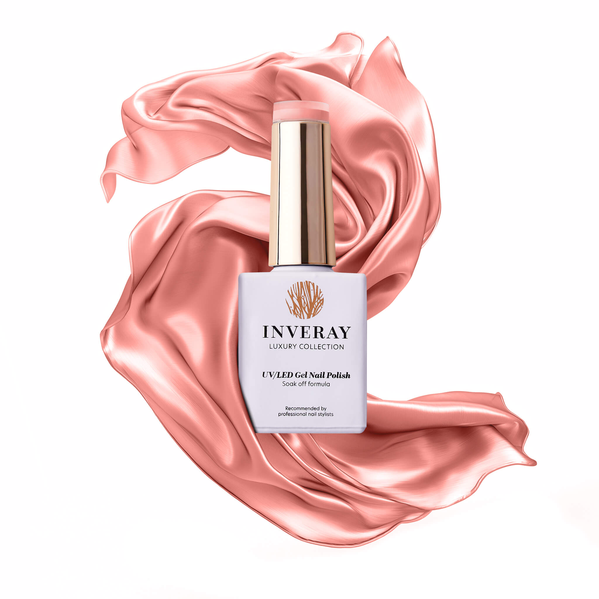 Lakier hybrydowy No. 019 - w odcieniu łososiowym - główny widok produktu