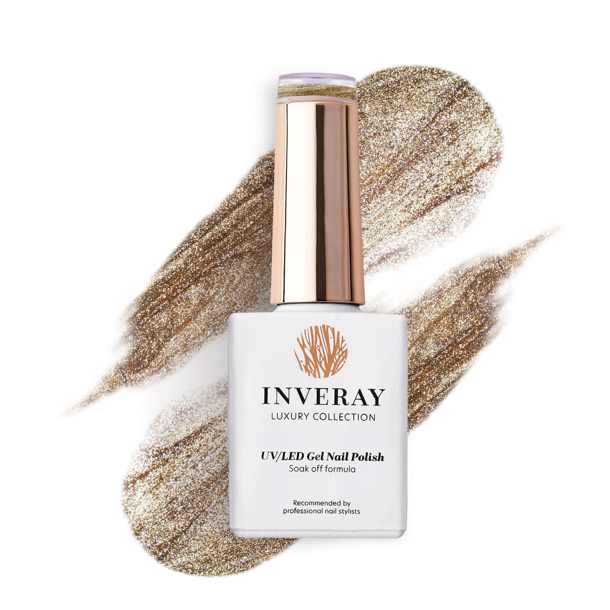 Lakier hybrydowy No. 074 - w odcieniu złoty metaliczny - główny widok produktu