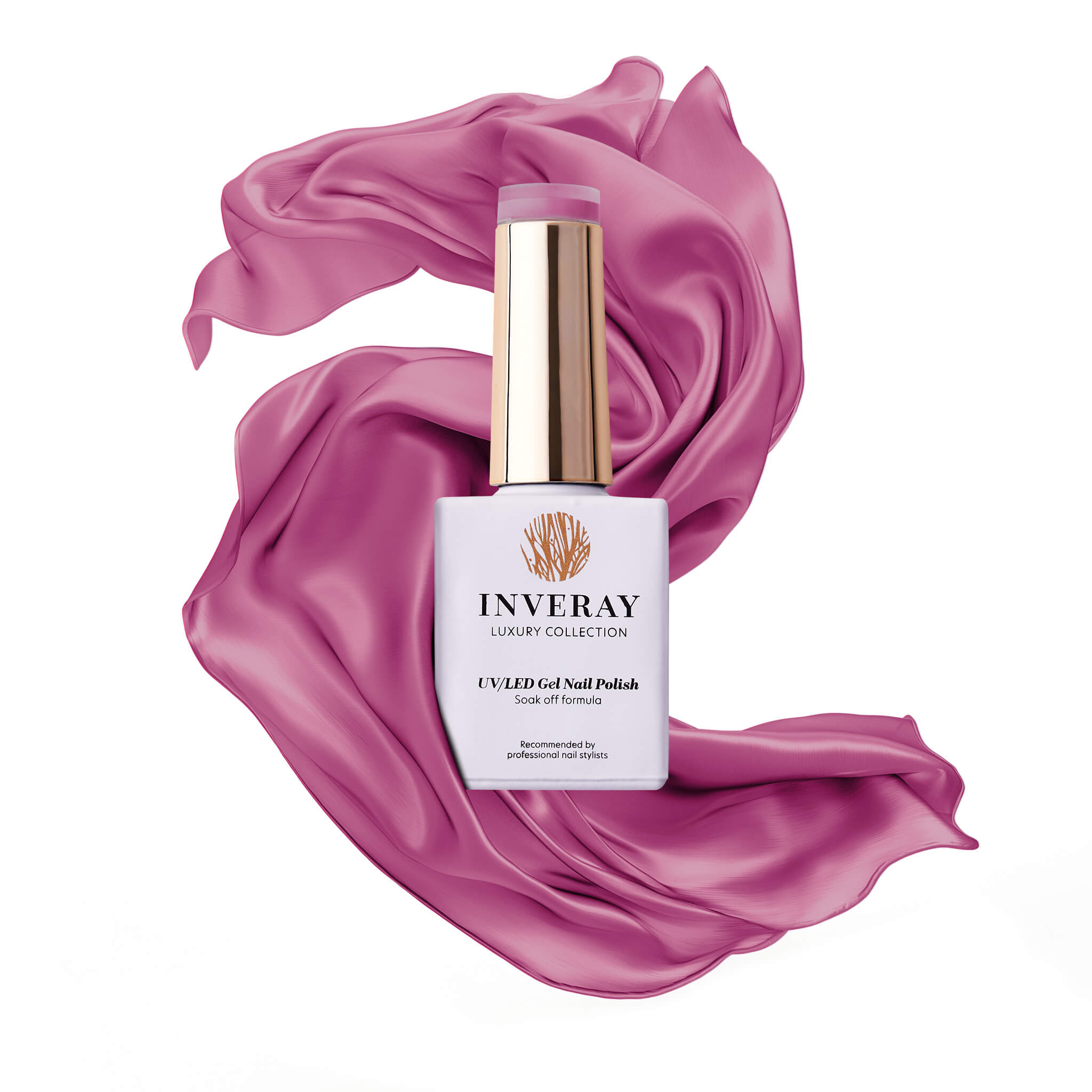 Lakier hybrydowy No 195 - w odcieniu malwowym - główny widok produktu