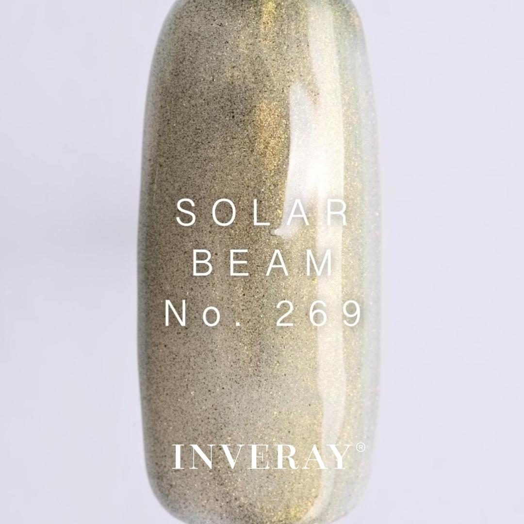 Lakier hybrydowy Inveray · Cat Eye · złocisto-zielony no. 269 · SOLAR BEAM - obrazek 3