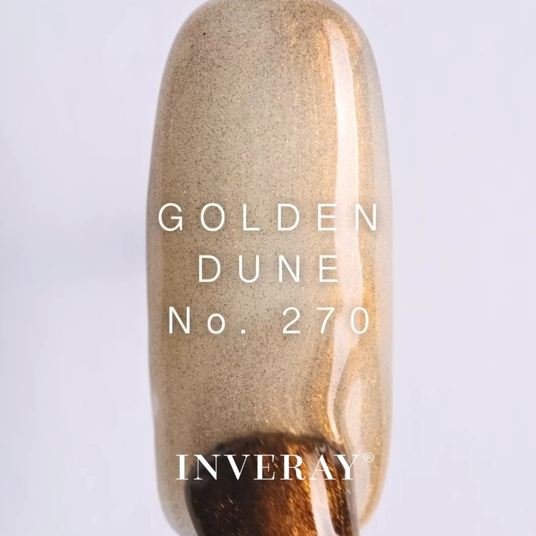 Lakier hybrydowy Inveray · Cat Eye · brązowy no. 270 · GOLDEN DUNE - obrazek 3