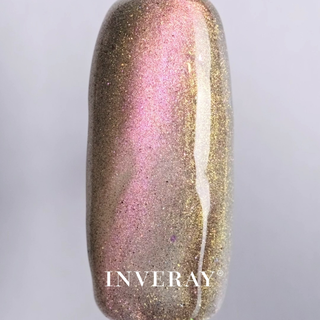 Lakier hybrydowy Inveray · Cat Eye · brązowo-różowy no. 272 · MOLTEN BRONZE - obrazek 3