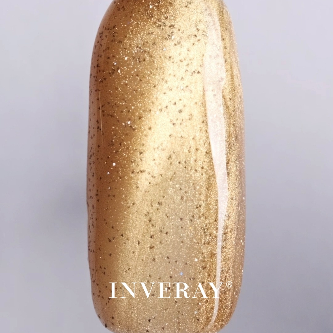 Lakier hybrydowy Inveray · Cat Eye · złoty no. 278 · GOLDEN ECLIPSE - obrazek 3