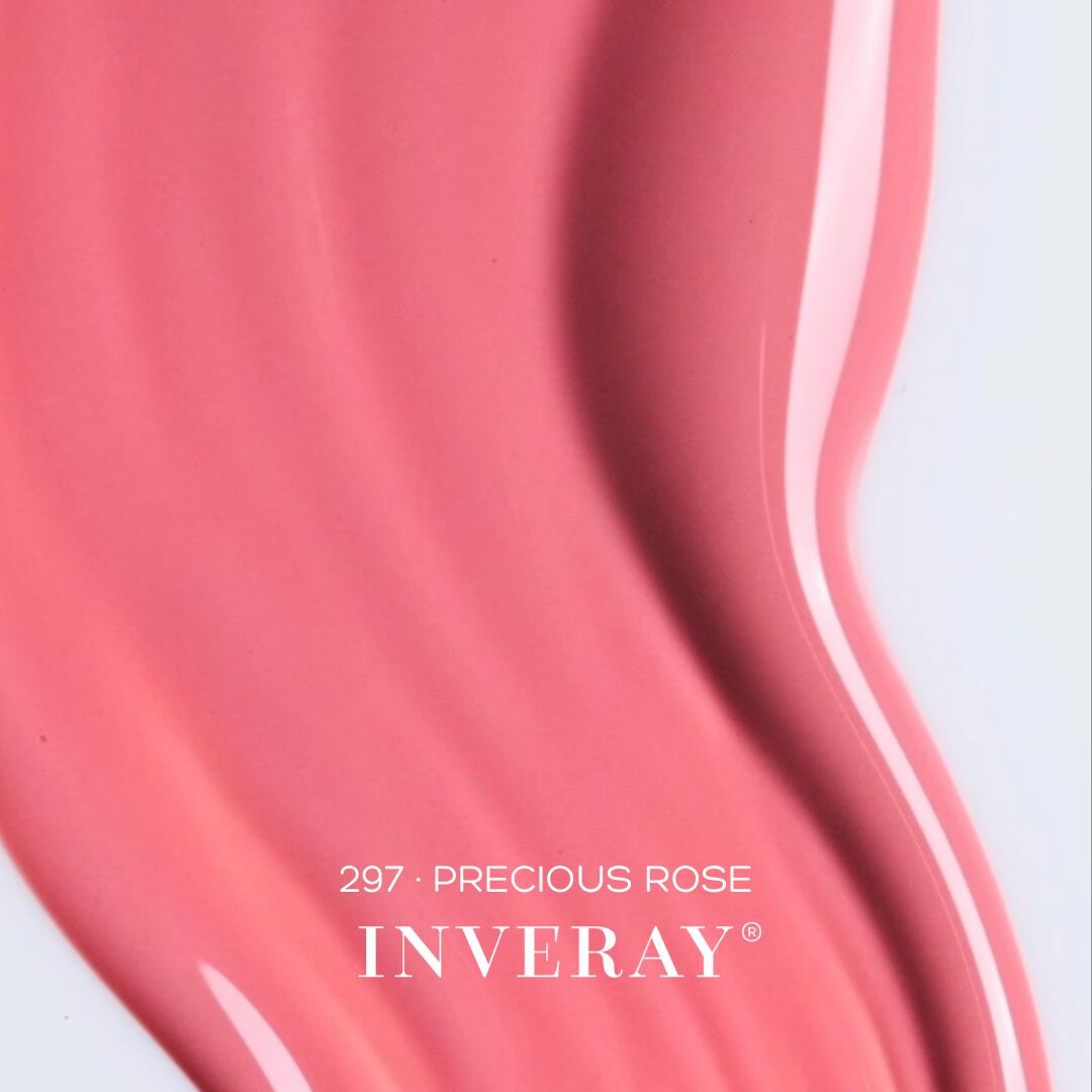 lakier-hybrydowy-no-297-szlachetna-roza-lakier-na-pedzelku Lakier hybrydowy No. 297 – w odcieniu szlachetnej róży – pędzelek zanurzony w lakierze